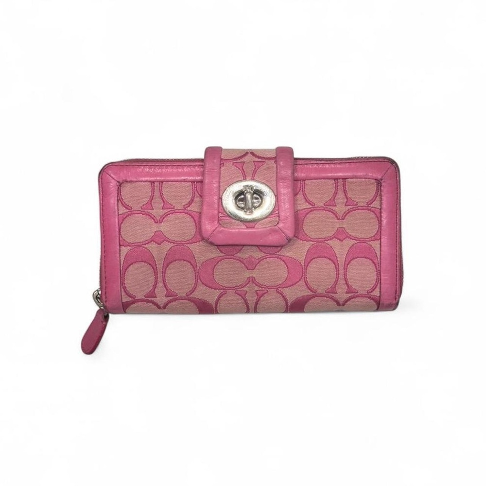 Coach Pink Signature Cricket Wallet